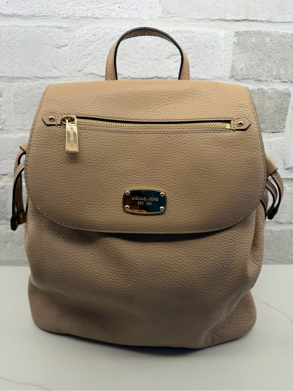 Michael Kors Beige Backpack Lightly Used in great condition